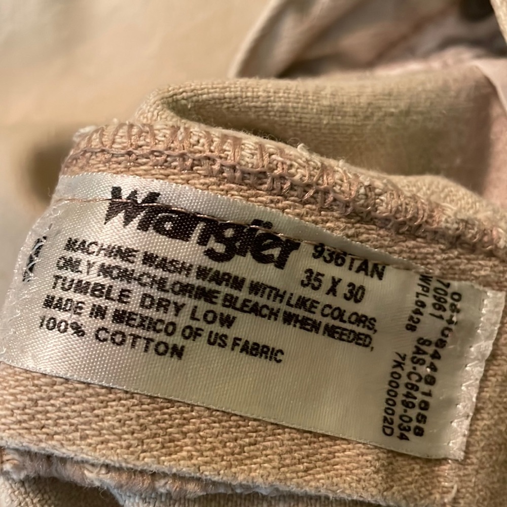 Mens Tan Cowboy Cut Wrangler Jeans